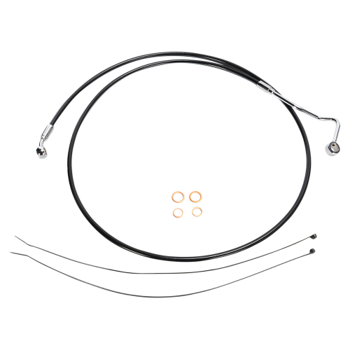 Magnum - Magnum Black Coated XR Stainless Upper Front Brakeline Kit - 68in. Total Length - SBC1401-68