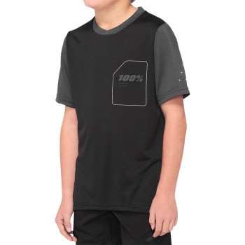 100% - 100% Ridecamp Youth Jersey - 40031-00002 - Black/Charcoal - Large