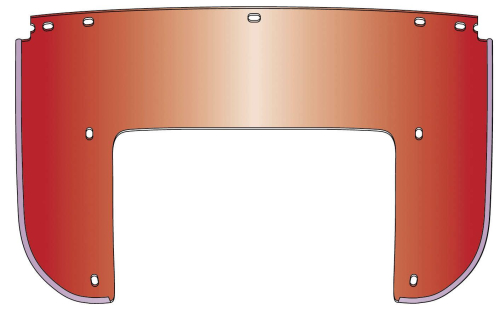 National Cycle - National Cycle Replacement Lower Windows for Heavy Duty Windshields - Red - 22005