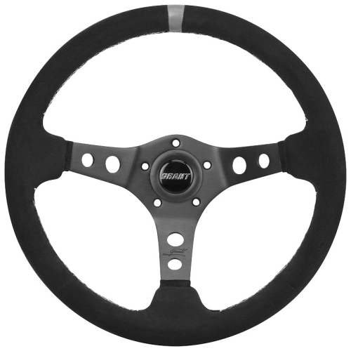 Grant - Grant 694 Suede Series Steering Wheel - Black/Gray - 694
