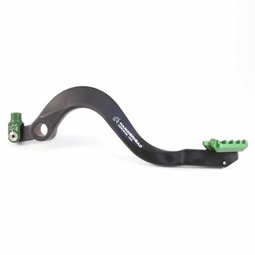 Hammerhead Designs - Hammerhead Designs Forged Aluminum Brake Pedal - Black/Green - 12-0342-21-33