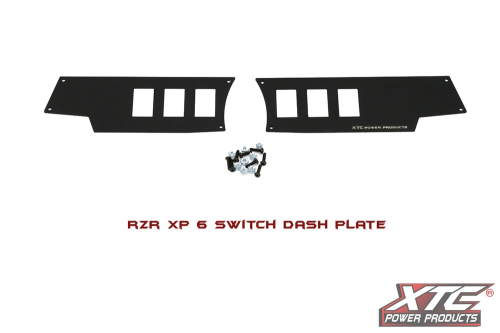 XTC Power Products - XTC Power Products Dash 6 Switch Mount Plates - SP-6SW-RZR