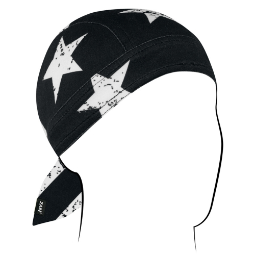 Zan Headgear - Zan Headgear Sportflex Series Flydanna - ZL091 - Black & White Flag - OSFM