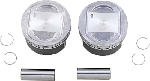 Drag Specialties - Drag Specialties Piston Kit (95ci., 3.875in. Bore) - .005in. Oversize, 9.0:1 Compression - 0911-0046