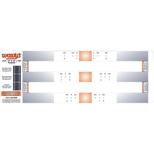 Woodys - Woodys Studding Template for 129in. Tracks - 129-TEMP