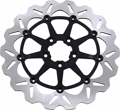 Galfer Brakes - Galfer Brakes Front Brake Wave Rotor - 13in. - Full Floating with Black Aluminum Carrier - DF680CWSS-B