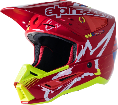 Alpinestars - Alpinestars SM5 Action Helmet - 8306122-3325-XL - Red/White/Yellow - X-Large