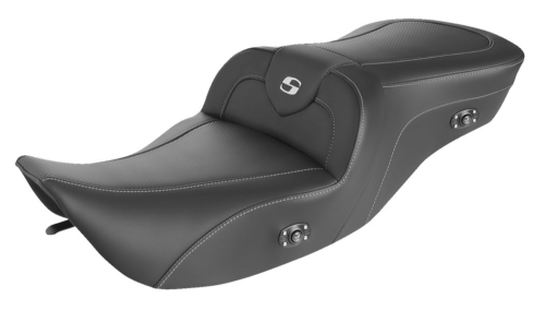 Saddlemen - Saddlemen Heated Road Sofa CF Seat - without Driver's Backrest - 897-06-185HCT