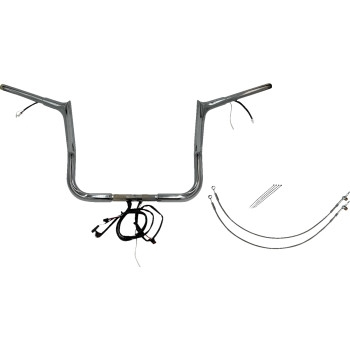Fat Baggers, Inc. - Fat Baggers, Inc. 1-1/4in. Plug and Play EZ Install Pointed Top Handlebar Kit - Chrome - 901212
