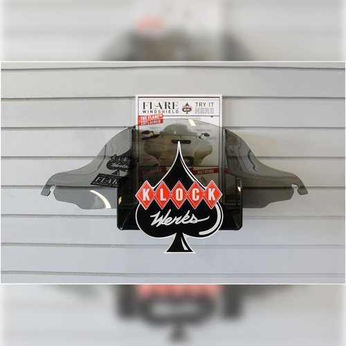 Klock Werks - Klock Werks Flare Windshield Display with Flyer - KWW-01-0301