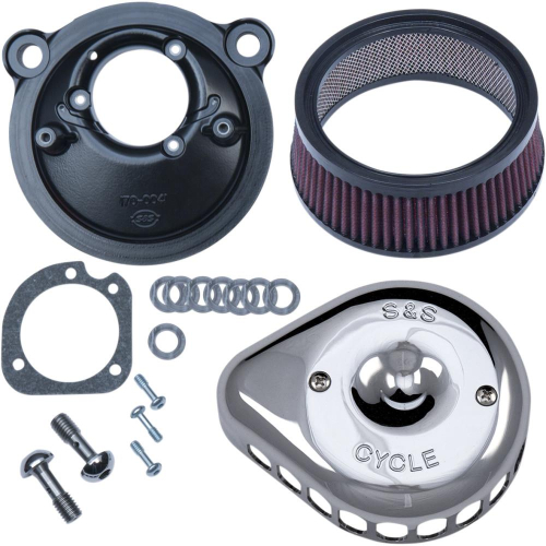 S&S Cycle - S&S Cycle Mini Teardrop Stealth Air Cleaner Kit - Chrome - 170-0439A