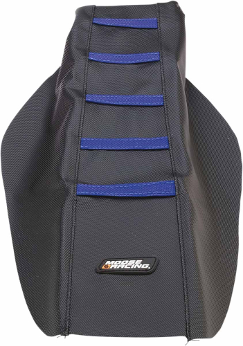 Moose Racing - Moose Racing Ribbed Seat Cover - Black/Blue Ribbed - YZF25014-332RT