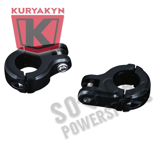 Kuryakyn - Kuryakyn Brute Highway Peg Mounts - Gloss Black - 7616
