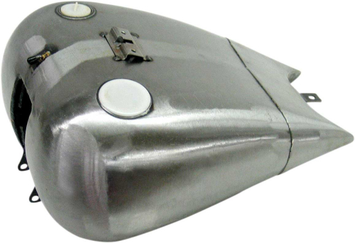 Drag Specialties - Drag Specialties Dash Style One-Piece Gas Tank  w/ Fuel Gauge Bung & Single Screw-In Cap - 2in. Extended - 011814BX46