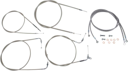 Baron Custom Accessories - Baron Custom Accessories Stainless Cable and Line Kit (+16in.) - BA-8042KT-16