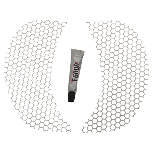 Klock Werks - Klock Werks Fairing Vent Screen - Honeycomb - Chrome - KWS-01-0320