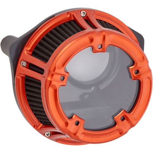 Arlen Ness - Arlen Ness Method Clear Sucker Air Cleaner Kit - Orange Anodized - 18-186