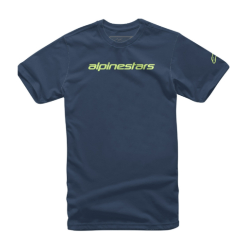 Alpinestars - Alpinestars Linear Wordmark T-Shirt - 1212-720207036L - Navy - Large