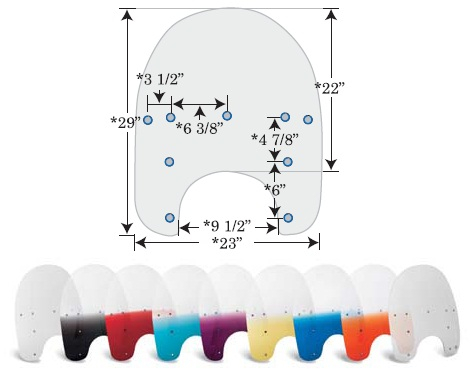 Memphis Shades - Memphis Shades OEM Replacement Windshield - 17in. - Gradient Yellow - MEP6225