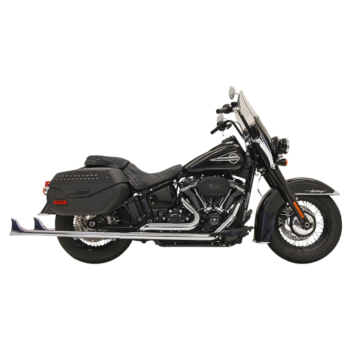 Bassani Manufacturing - Bassani Manufacturing True Duals with 36in. Fishtail Mufflers - No Baffle - Chrome - 1S76E-36