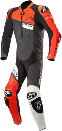 Alpinestars - Alpinestars GP Plus Venom One-Piece Leather Suit - 3150818-1321-56 - Black/Red Fluo/White - 46