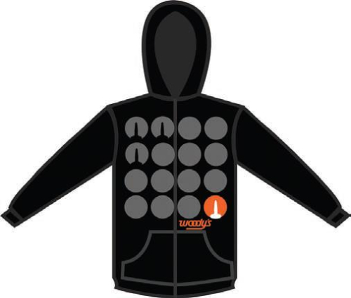 Woodys - Woodys Stand Out Zip Up Hoodie - 302-HS-STANDOUT-2 - Black - Medium