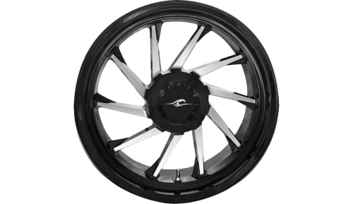 Coastal Moto - Coastal Moto Precision Cast Hurricane 3D Rear Trike Wheel - 18in. x 7in. - Black Cut - 3D-HURL-187T-BC