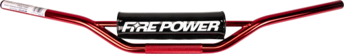 Fire Power - Fire Power Aluma-Steel Handlebar ATV F-Bend - Red - 802 W x 99H x 65R - 060514623 80MIN 20MP