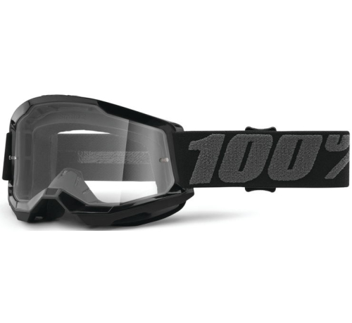 100% - 100% Strata 2 Youth Goggles - 50031-00001 - Black / Clear Lens - OSFA