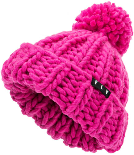 Fly Racing - Fly Racing Fly Womens Chunky Pom Beanie - 351-0158 - Pink - OSFM