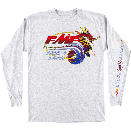 FMF Racing - FMF Racing Firestarter Long Sleeve T-Shirt - FA21119901HGMD - Heather Gray - Medium