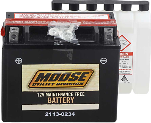 Moose Racing - Moose Racing AGM Maintenance-Free Battery - MTX12-BS