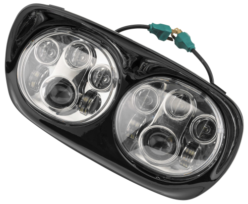 Namz - Namz Headlight for Road Glide - Dual - Black - Chrome Finish - LLC-LRHP-BC