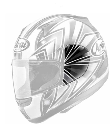 Arai Helmets - Arai Helmets Shield Cover Set for RX-Q Helmet - Talon Gray - 4876