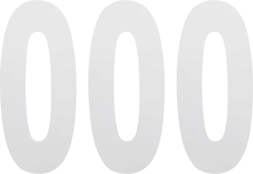 Factory Effex - Factory Effex Standard Numbers 8in. - White - No. 0 - 02-4480