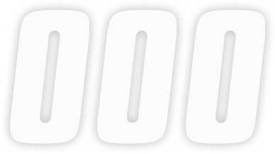 Factory Effex - Factory Effex Factory Number 6in. - No.0 - White - 08-90050