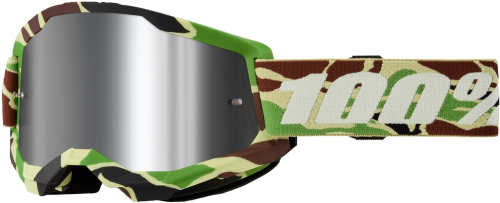 100% - 100% Strata 2 War Camo Goggles - 50028-00024 - War Camo/Mirror Silver Lens - OSFM