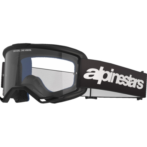 Alpinestars - Alpinestars Vision 3 Wordmark Goggles - 5103325-1425 - Black/Clear Lens - OSFM