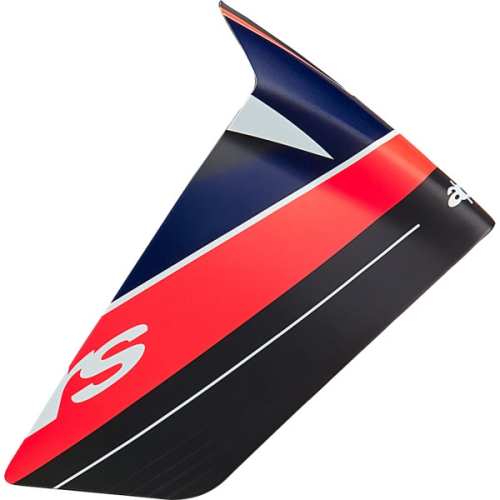 Alpinestars - Alpinestars Race Spoiler for Supertech R10 Helmet - Team - Black/Carbon Red Fluo/Blue - 8953424-1383