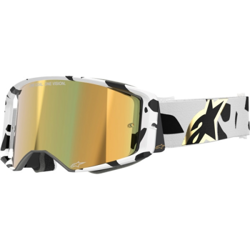 Alpinestars - Alpinestars Supertech Corp Goggles - 5100325-2044 - White/Gold/Gold Mirror Lens - OSFM