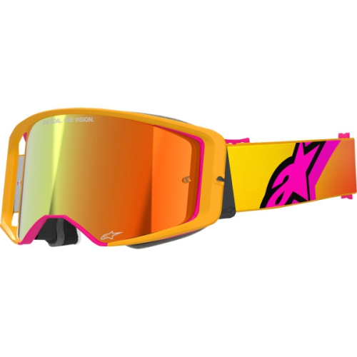 Alpinestars - Alpinestars Supertech Corp Goggles - 5100325-5023 - Yellow/Pink/Red Mirror Lens - OSFM