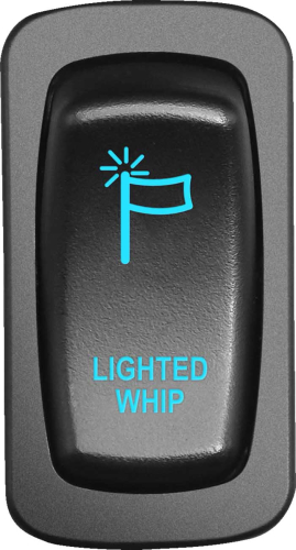 Moose Utility - Moose Utility Low Profile Rocker Switch - Whip Light - Blue - WHP-CAR-B