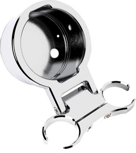 LA Choppers - LA Choppers T-Bar Gauge Relocation Kits - 1in. - Chrome - LA-7398-01C