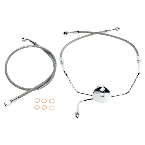 Magnum - Magnum Clear Coated XR Stainless Front Brakeline Kit - 19-21in. Upper Brake Length - SSC1307-33