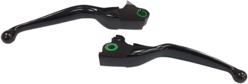 Drag Specialties - Drag Specialties Wide Blade Lever Set - Matte Black - 0610-1979