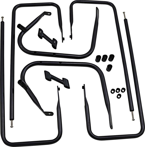 Drag Specialties - Drag Specialties Saddlebag Guard/ Side Rail Kit - Gloss Black - 3501-1248