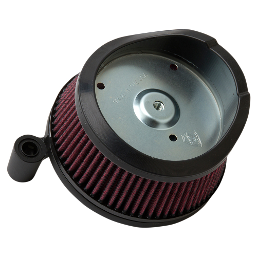 Arlen Ness - Arlen Ness Big Sucker Stage I Air Filter Kit for OEM Cover - Black Backing Plate - Red Filter - 18-442