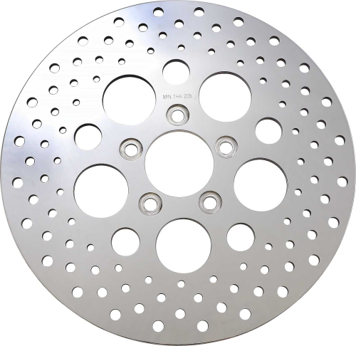 Drag Specialties - Drag Specialties Polished Stainless Steel Drilled Brake Rotor - DS325092
