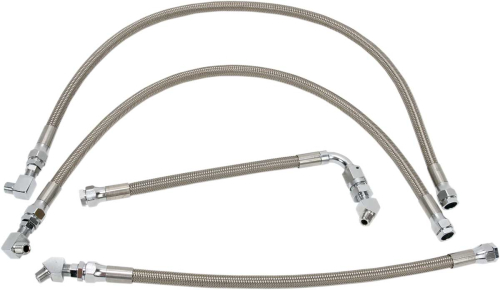Drag Specialties - Drag Specialties Stainless Steel Braided Oil Line Kit - 606003