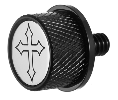 Figurati Designs - Figurati Designs Seat Mounting Knob - Black with Cross - FD41-SEAT KN-BK